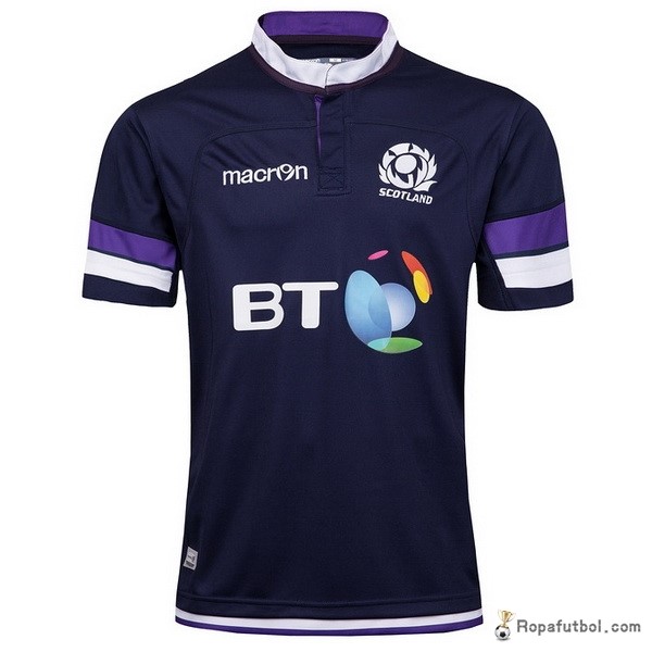 Camiseta Rugby Escocia Replica Primera Ropa 2017/18 Azul